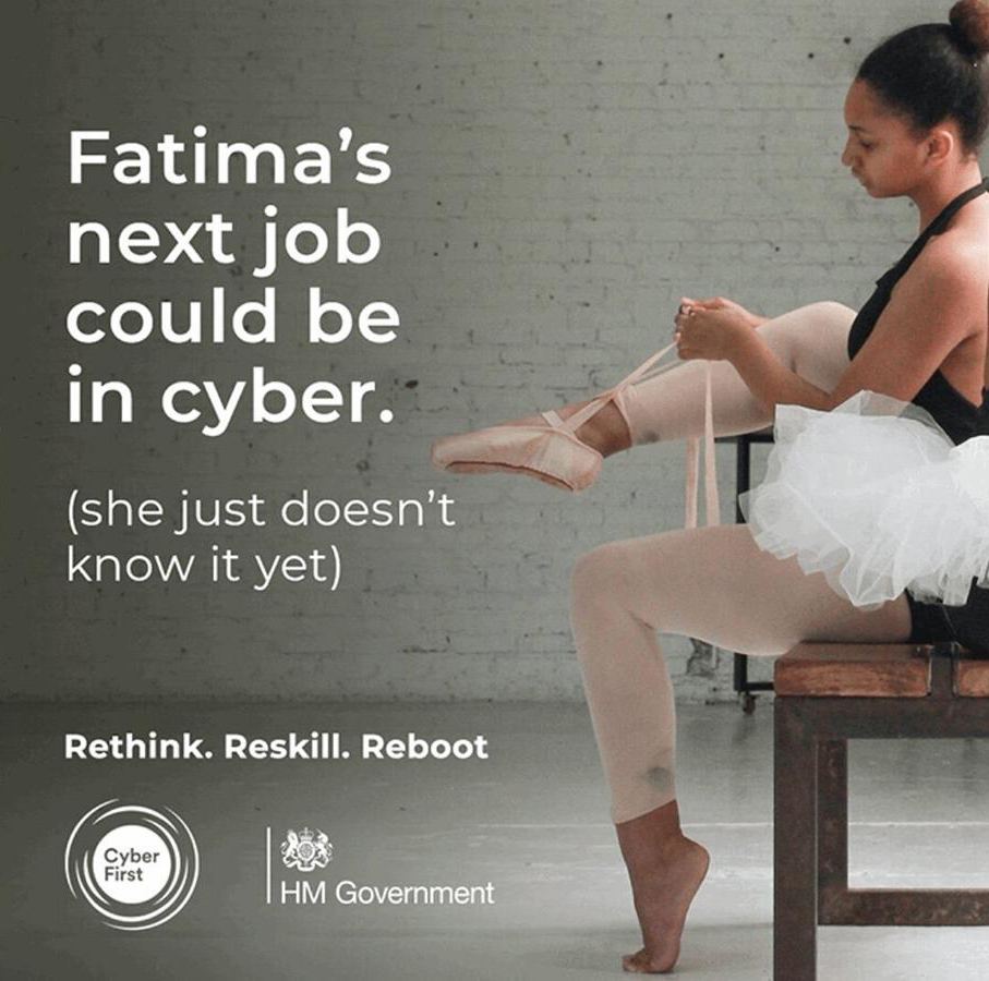 The poster for the Government reskill ad that riled Damon