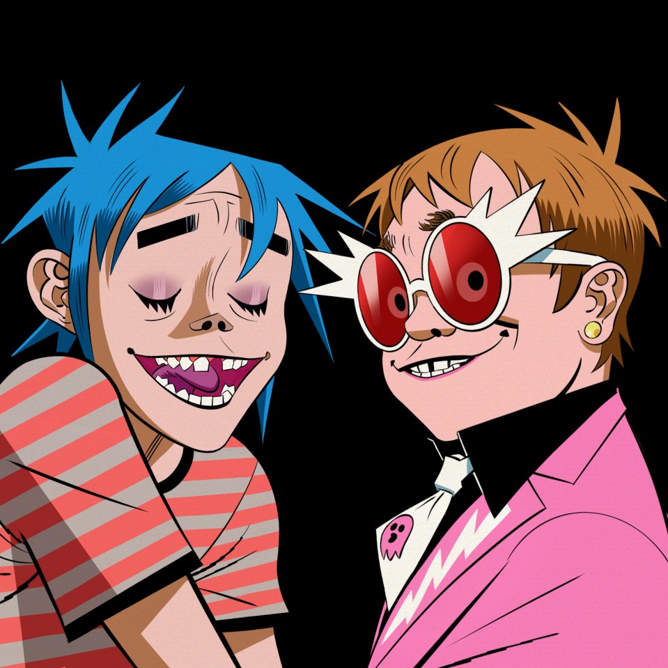 The collaboration with Elton came after Damon told the story of being picked up from primary school in Elton’s pink Phantom