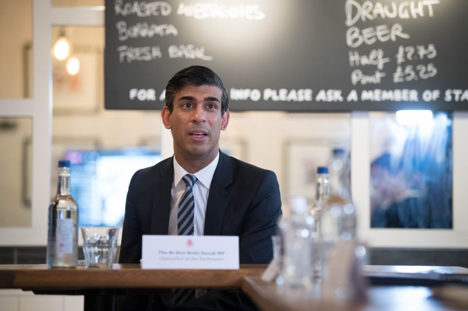 Rishi Sunak telling businesses the new help he would give them this morning at a Franco Manca branch in London