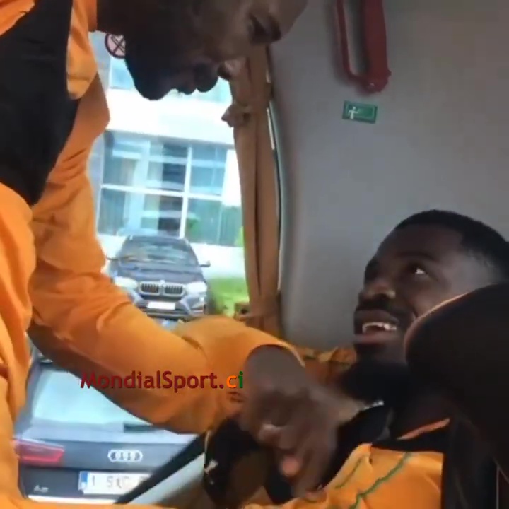 There is a point in the clip where Aurier appears to smile, showing that perhaps all is not what it seems
