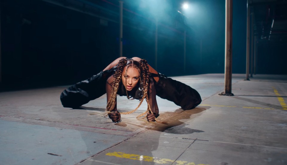 Jade crawls across the floor