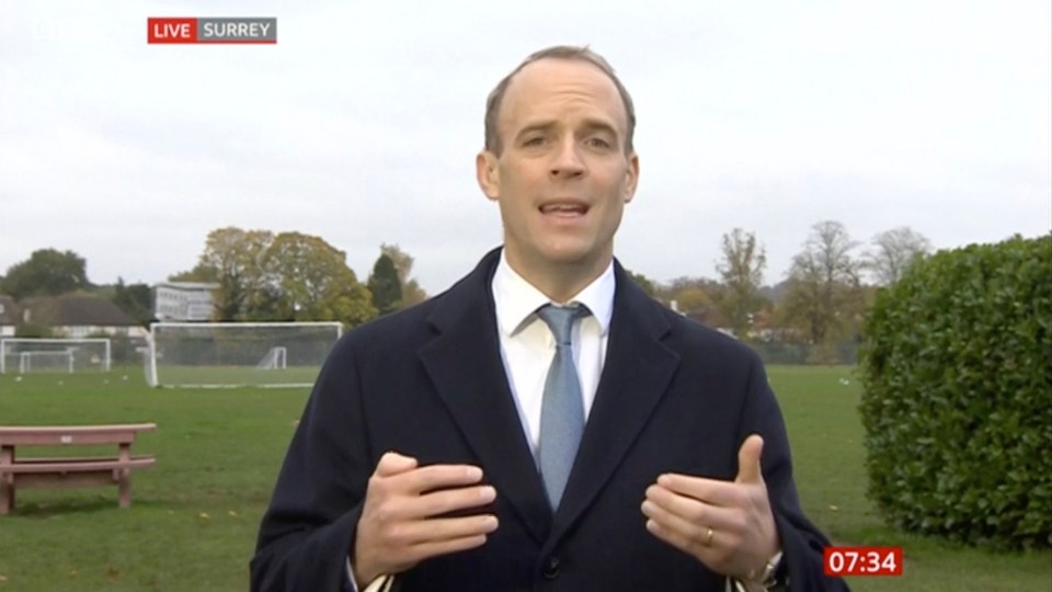 Dominic Raab blasted the Labour leader for telling Brits to vote for Corbyn despite anti-semitism row