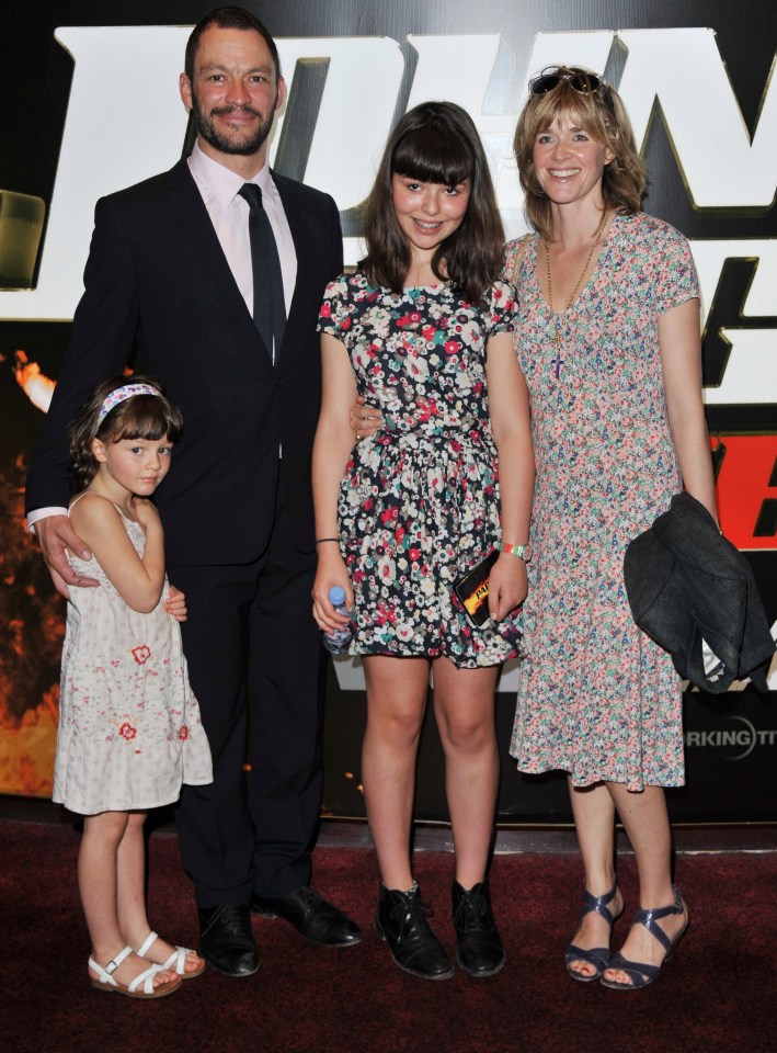 Dominic and Catherine with daughters Dora and Christabel at a 2011 premiere