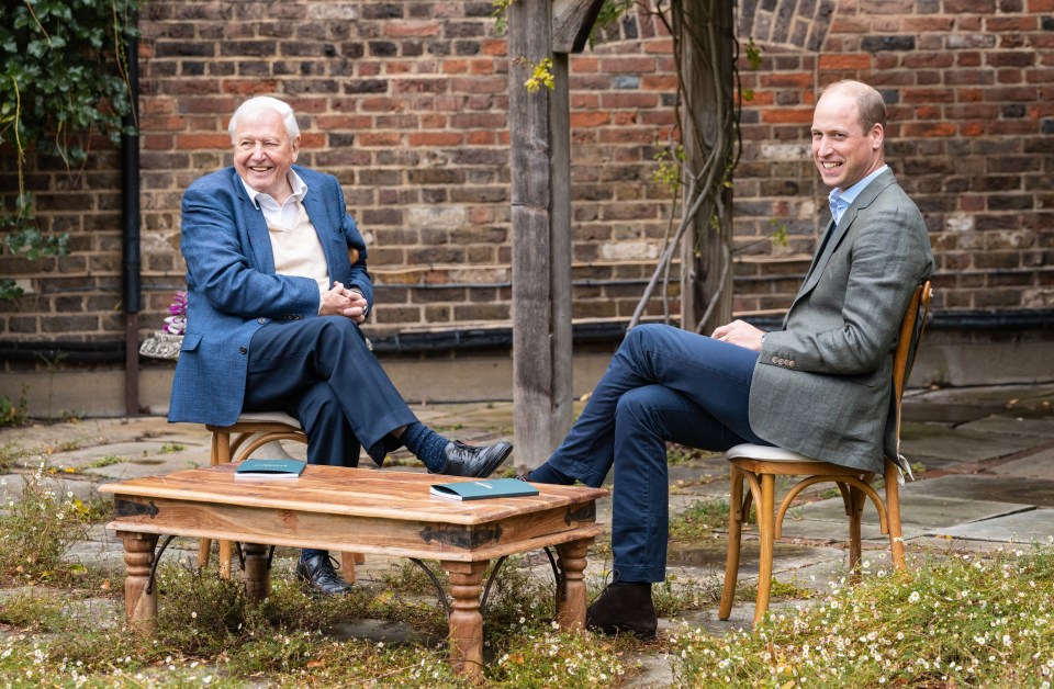 Prince William and David Attenborough discuss climate change