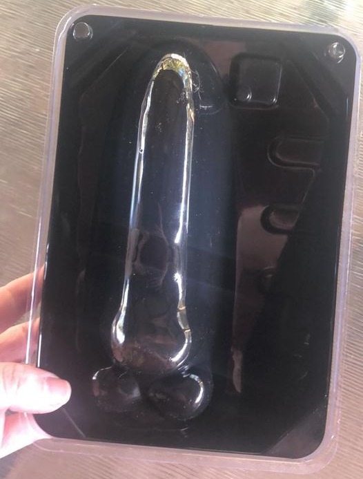 The mum shared a snap of the packaging her electric razor came in - which looked very suspicious