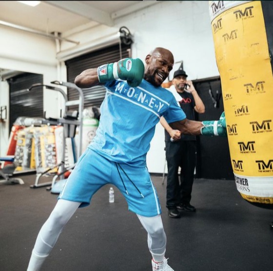 Mayweather officially hung up his gloves as a professional in 2017
