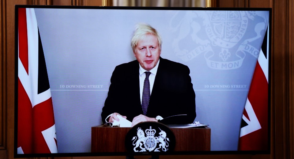 At a press conference on Monday evening, Boris Johnson said: “‘Tis the season to be jolly, but it is also the season to be jolly careful, especially with elderly relatives.”