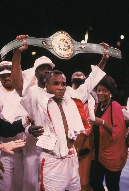 Leonard upset the odds in stunning style to win the world title