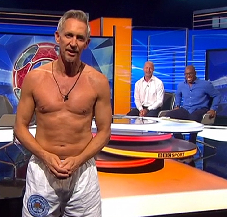 Gary hosted Match Of The Day in his pants for a bet after Leicester’s 2016 title win