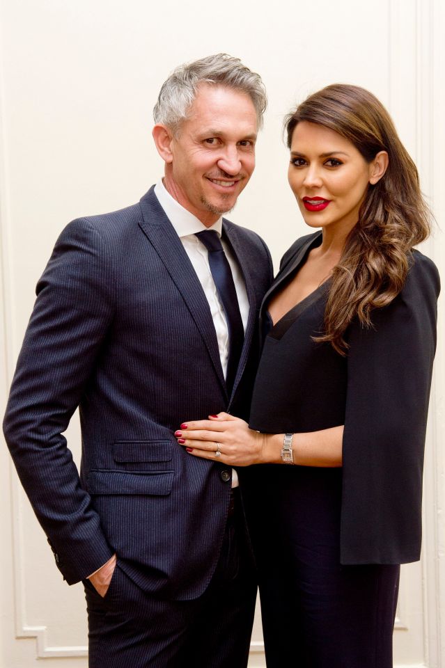 Gary Lineker with his second wife, model Danielle Bux 