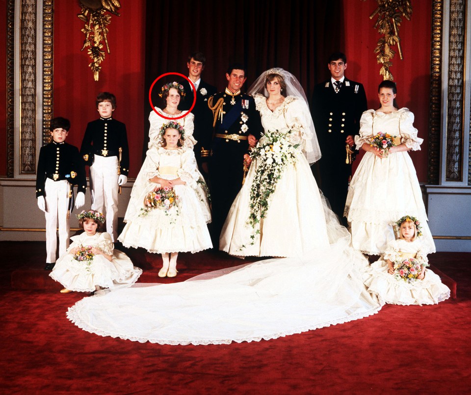 India was a bridesmaid during Prince Charles and Princess Diana's wedding