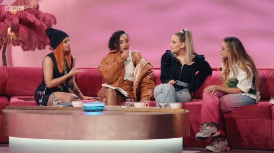 Little Mix on the set of their BBC talent show The Search