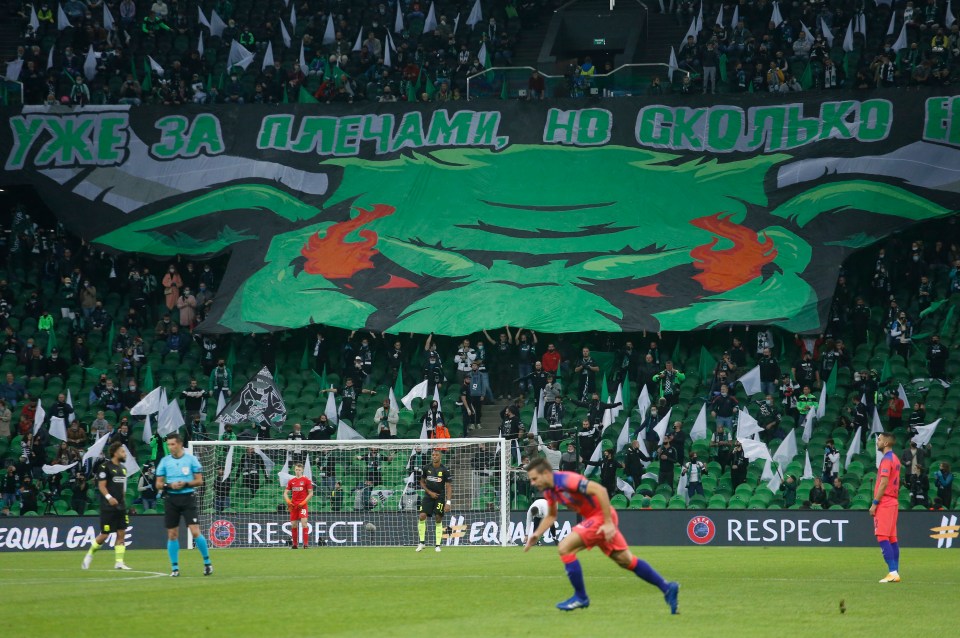 Chelsea played in front of a small crowd when they thumped Krasnodar 4-0