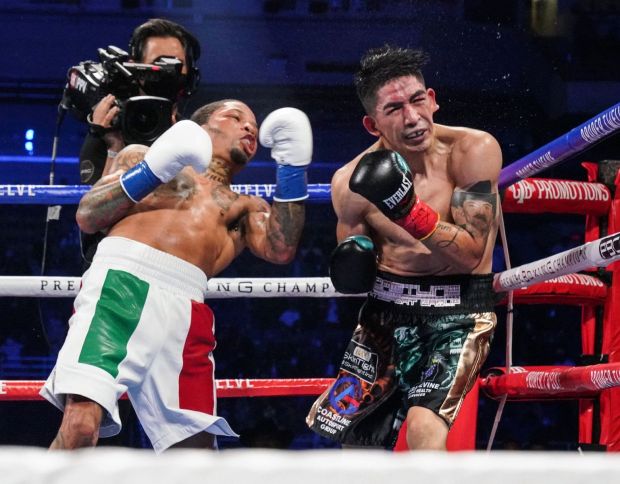 Gervonta Davis landed a staggering left uppercut to knock Leo Santa Cruz out