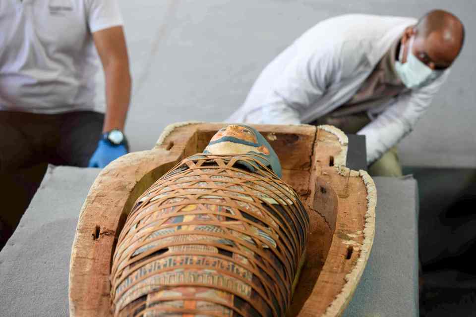 The coffins had been sealed for around 2,500 years