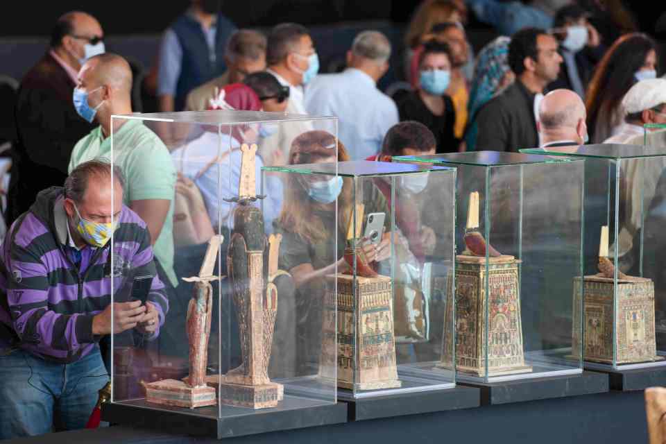 Lots of precious gilded statues were also found
