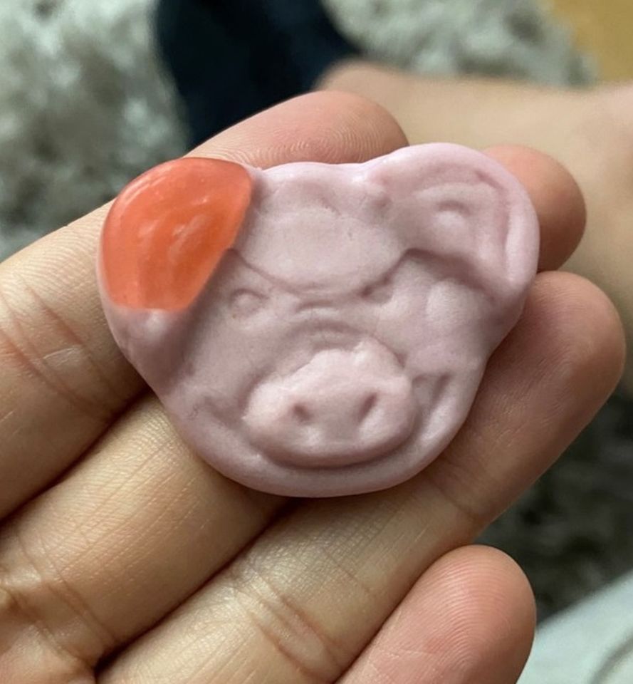Millie Watkins was shocked to find this evil-looking Percy Pig in a bag of M&S sweets