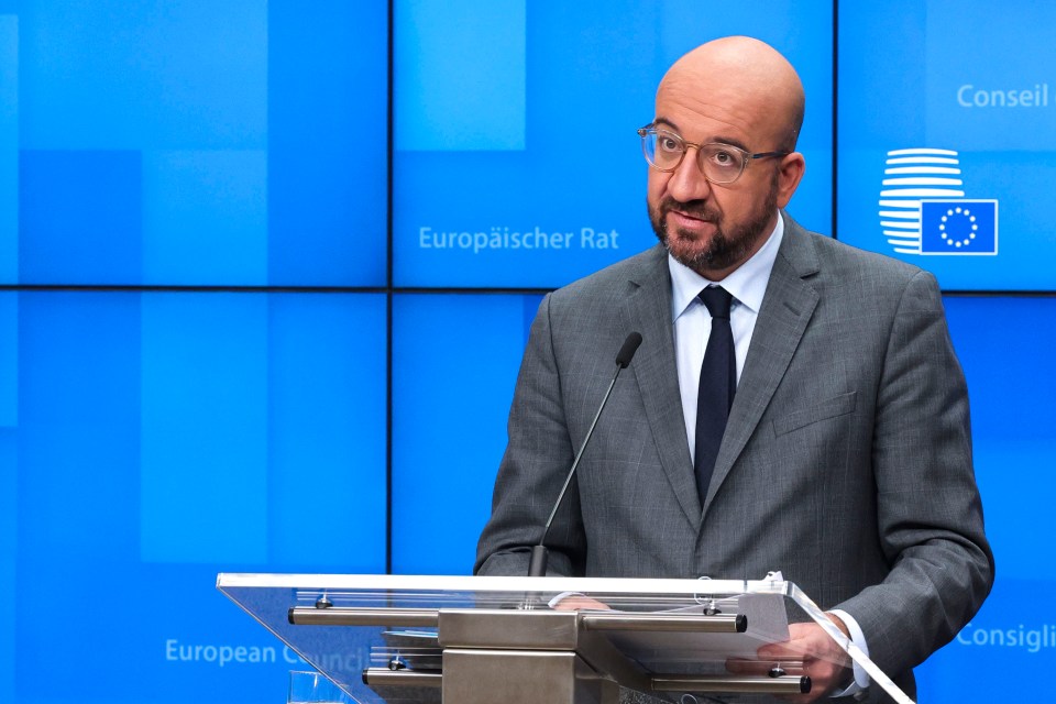 European Council President Charles Michel during Thursday's summit