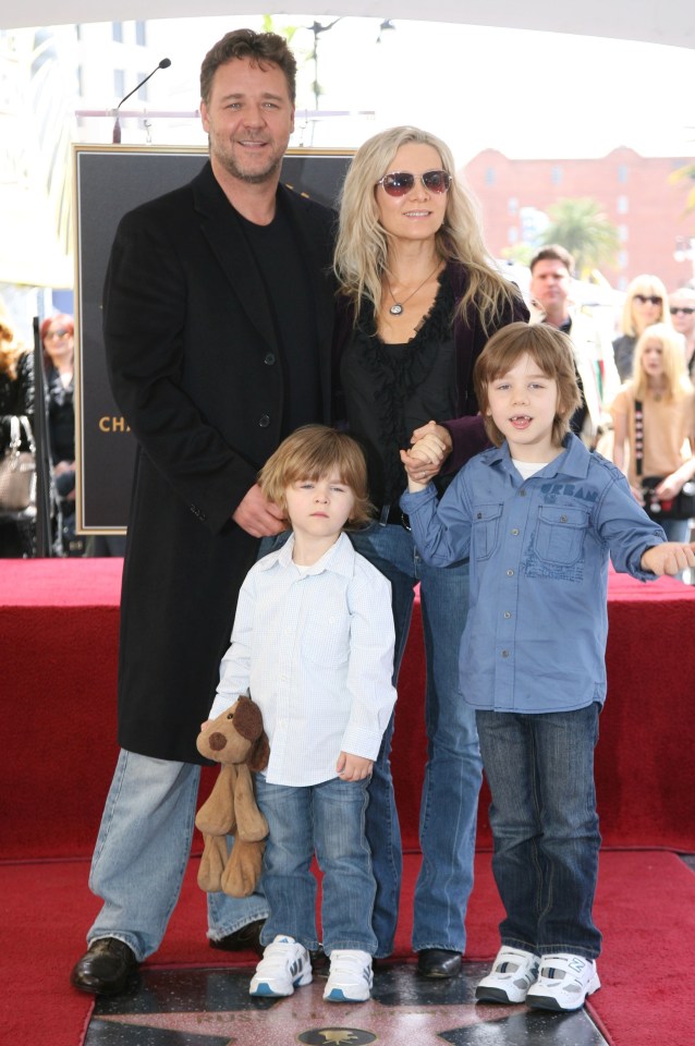 The couple dote on Charlie and Tennyson, pictured on the Walk of Fame in 2010