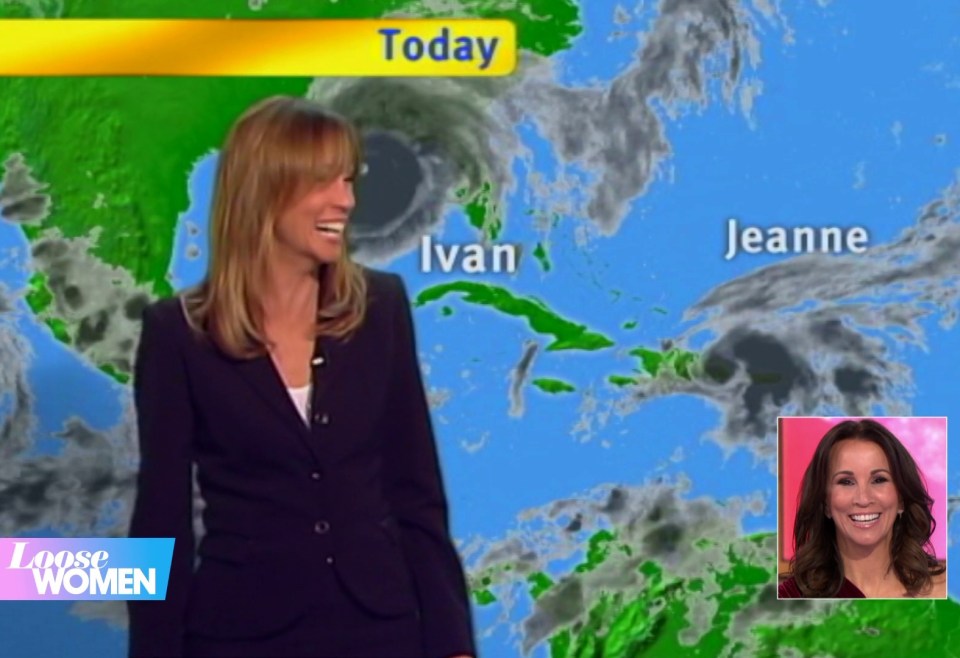 The panel looked back to Andrea's start on TV as a weather presenter