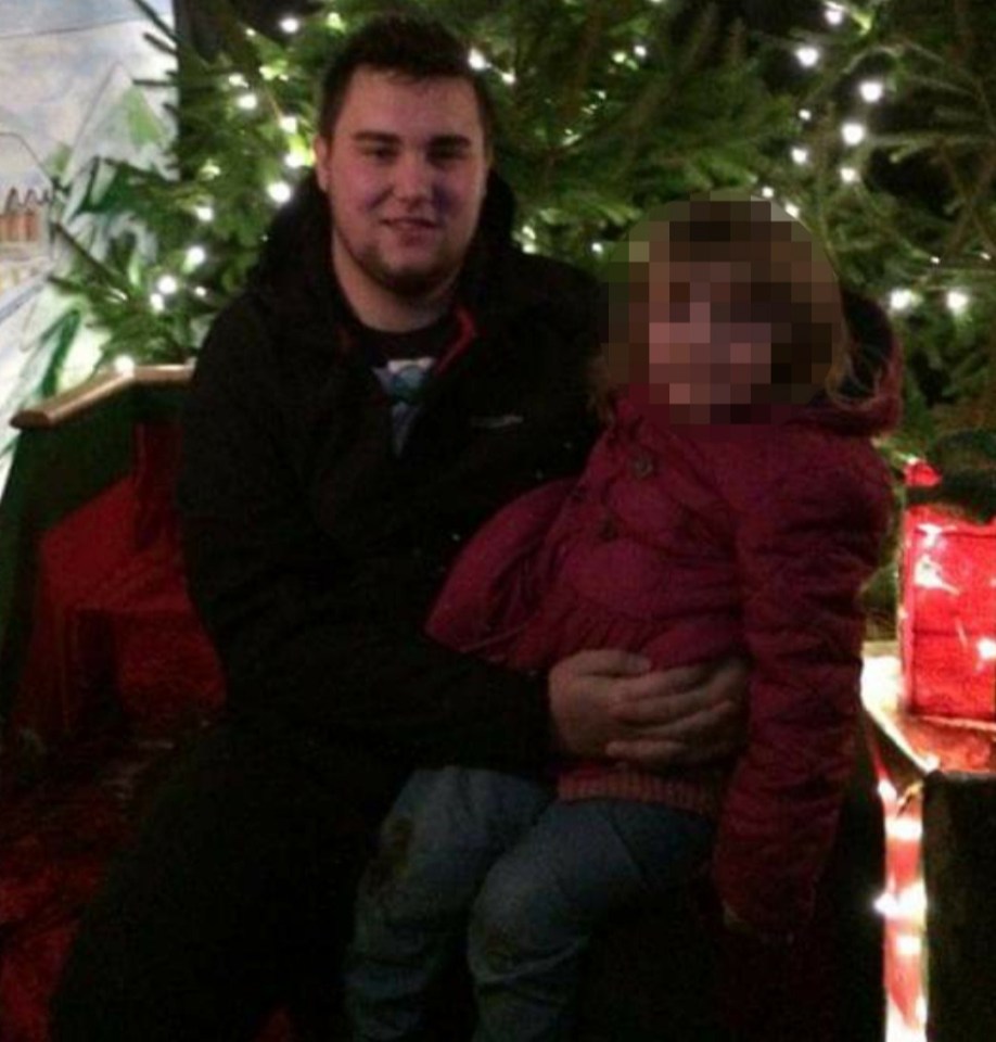 The young man poses with his beloved niece in a treasured family snap