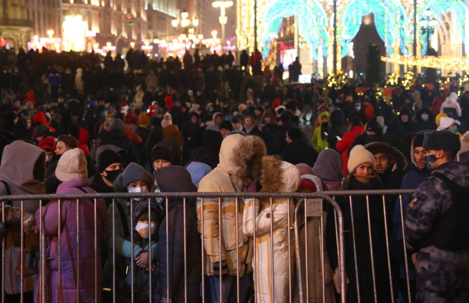 Crowds gathered in Moscow for the annual celebrations