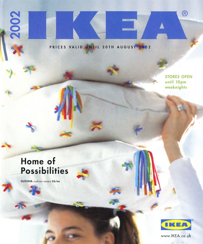 Ikea catalogue covers over the years