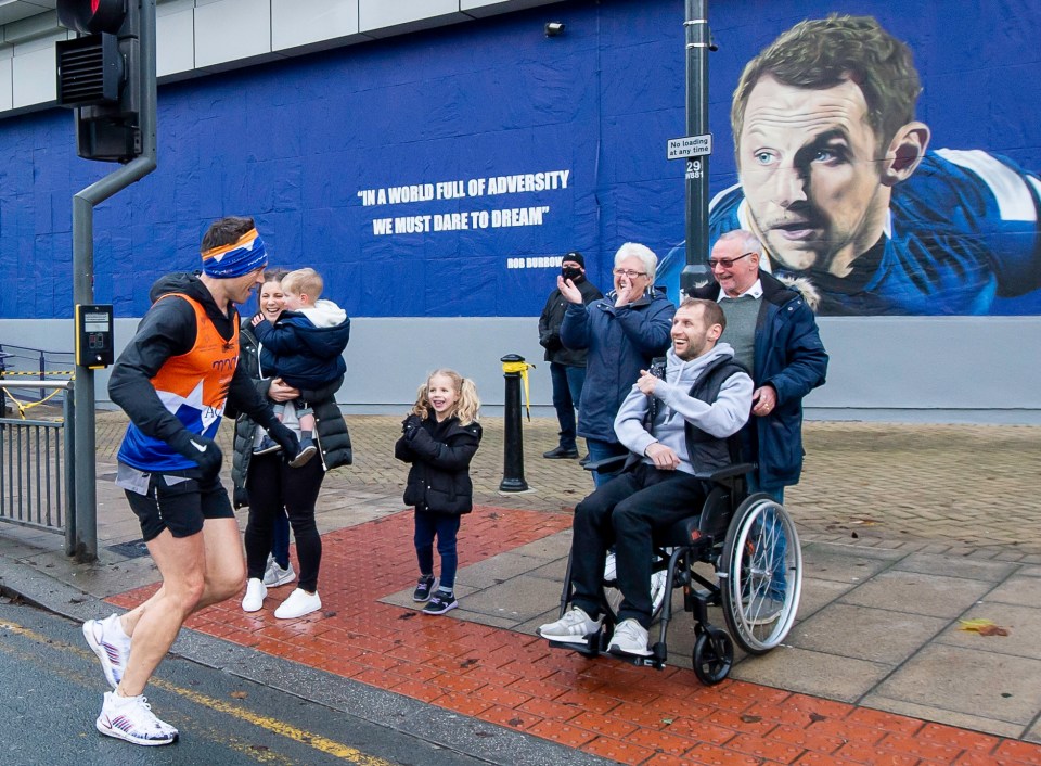  Burrow remains a beacon of hope and awareness about MND, as was highlighted when pal and former team-mate Kevin Sinfield did seven marathons in seven days