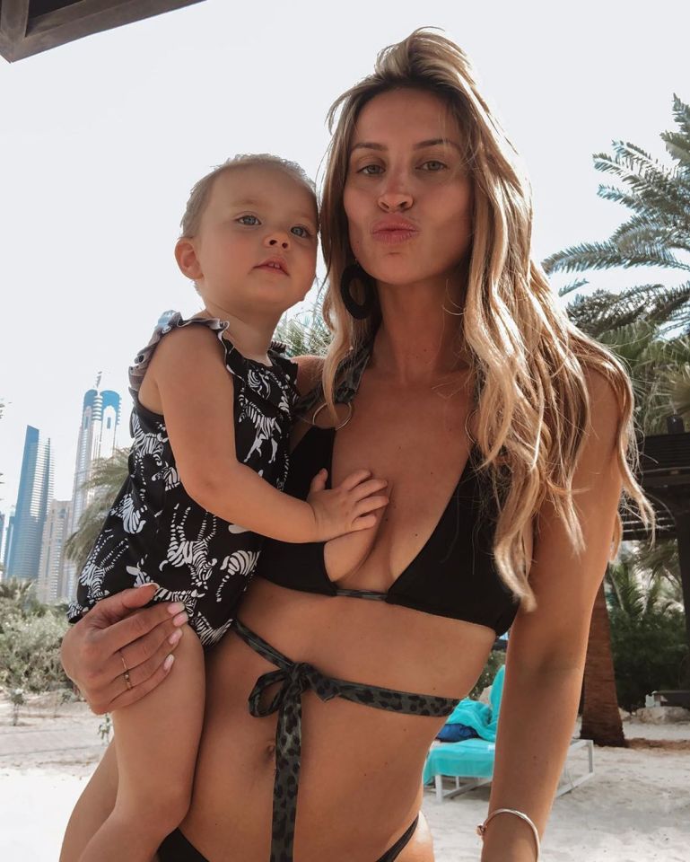 Ferne McCann with her daughter Sunday