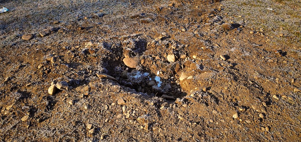 Only a hole remains