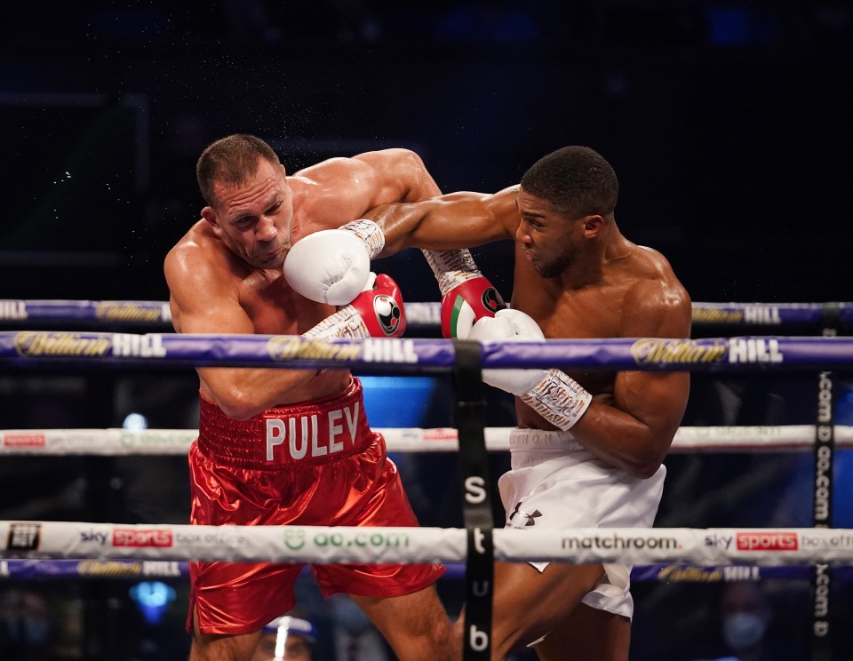 Joshua knocked Pulev out with a big right hand 