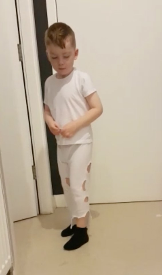 Little Lorcan woke up to find his pyjama bottoms covered in numerous holes 