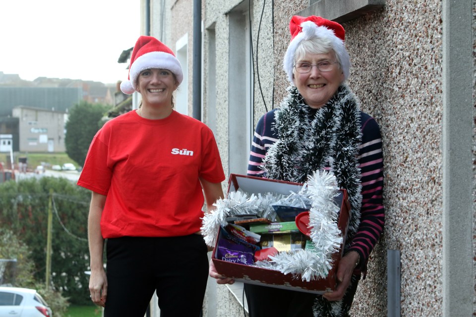 Clare O'Reilly donned her Santa hat and headed out to meet people in Plymouth