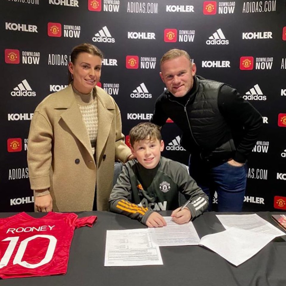 Wayne Rooney's eldest son Kai, 11, has joined Manchester United