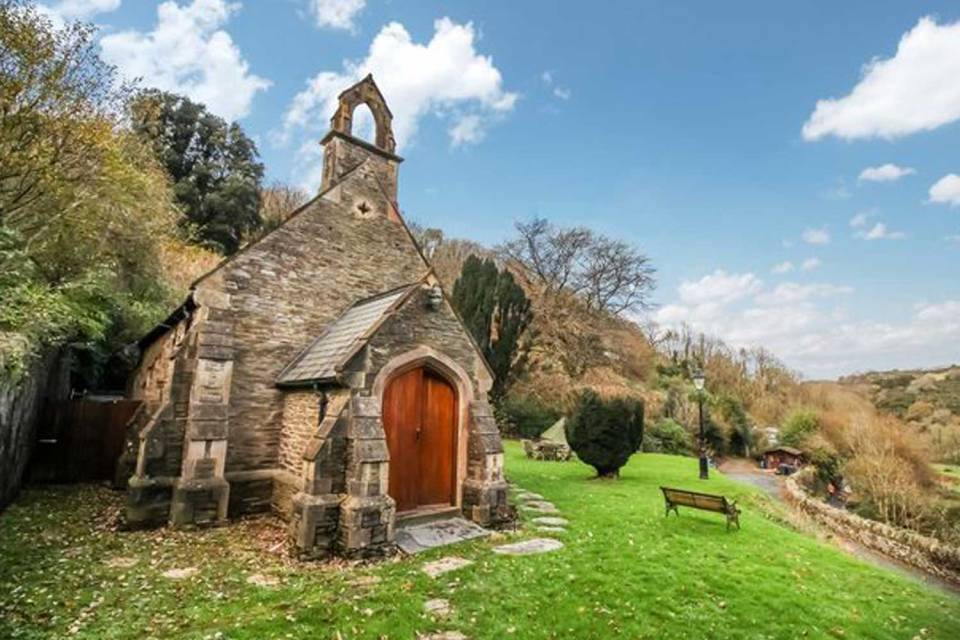 The old chapel looks like a communal place of worship from outside but inside it's been turned into a cosy home