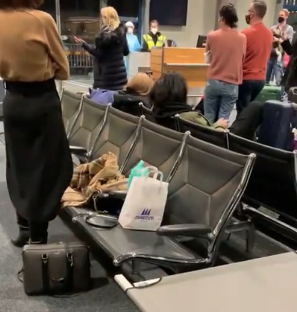 Passengers were made to sleep in the terminal at Hanover airport