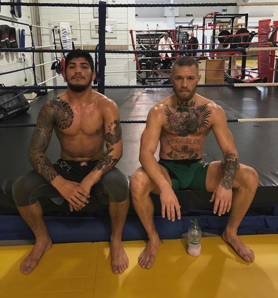 Conor McGregor pictured with training partner Conor McGregor 