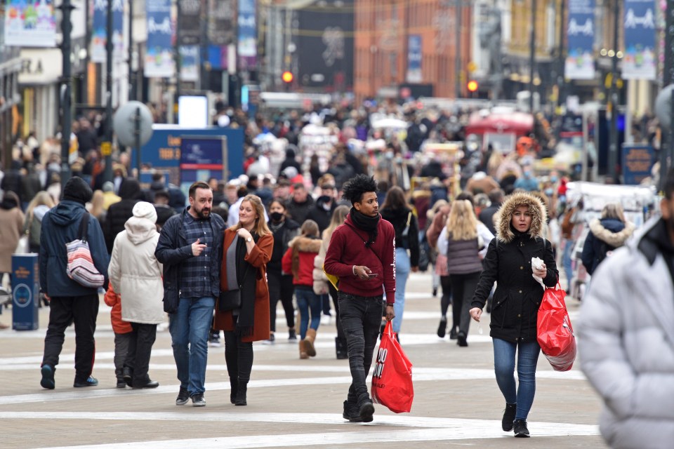 Shoppers grabbing a Boxing Day bargain in Leeds