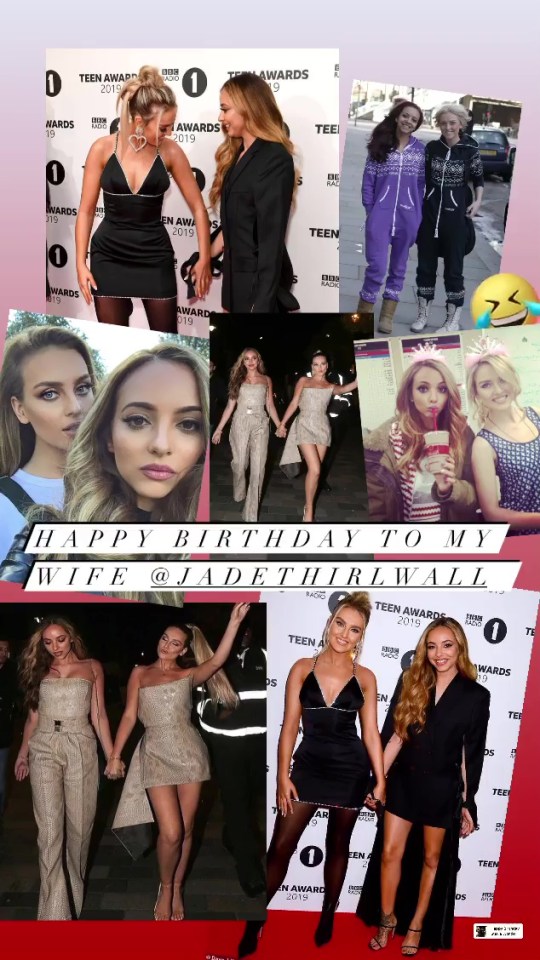 Perrie Edwards wishing her bandmate Jade a Happy Birthday