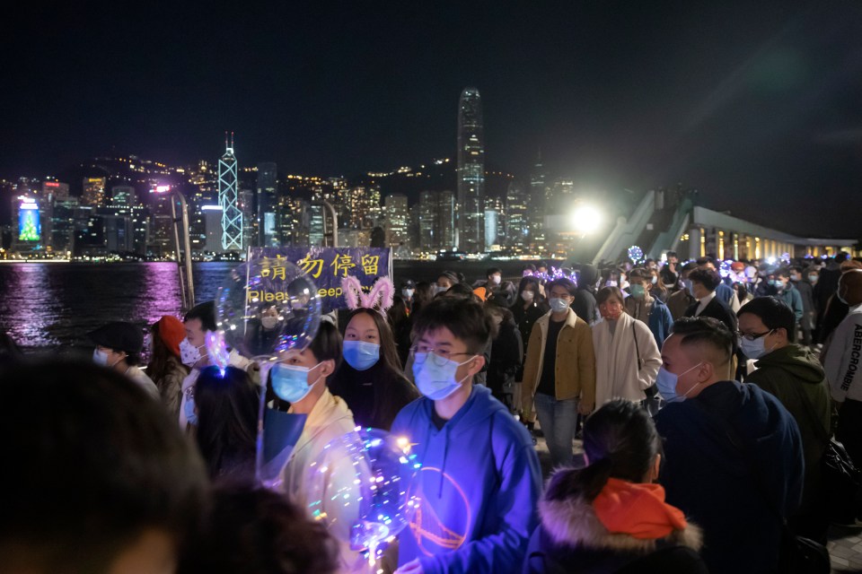 There were huge crowds seen in Hong Kong