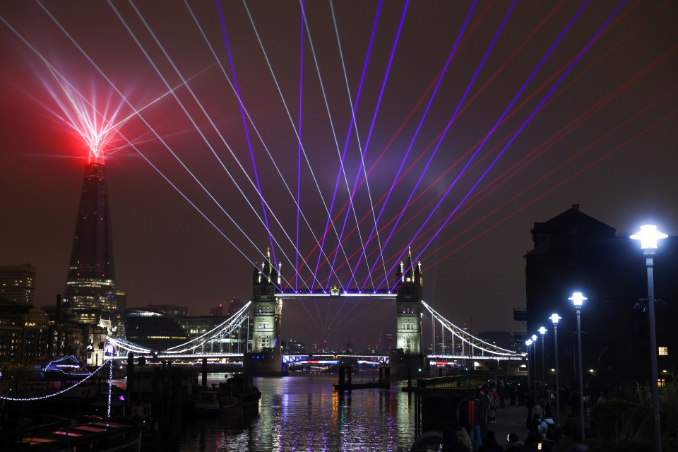 The normal firework display was cancelled in London