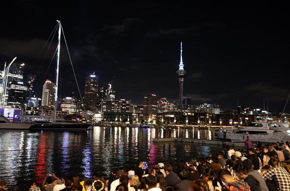 Crowds waited for the new year to come in during the Auckland celebrations 