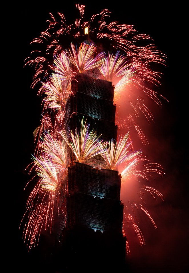 Incredible fireworks in Taiwan