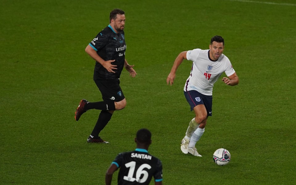 Joel took part in the Soccer Aid charity football match last year