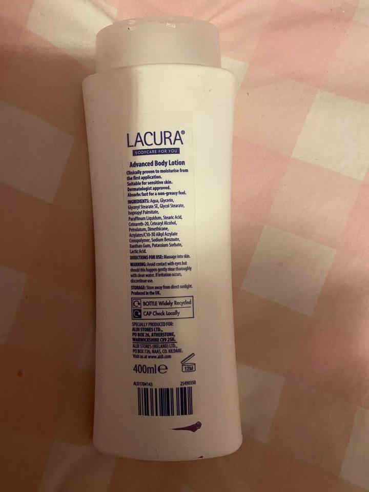 And she wants the lotion removed from supermarket shelves altogether 