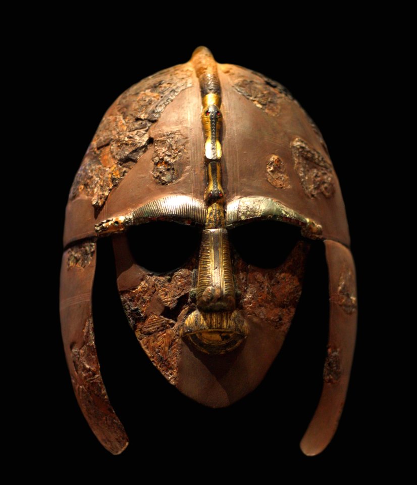 Sutton Hoo helmet. Early 7th century AD, England, made of Bronze, Silver wire and garnet
