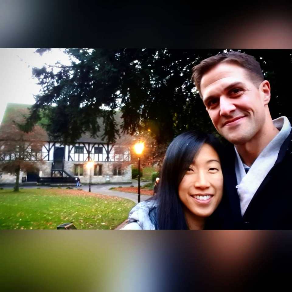 Yebin with her husband, professional Tom Naylor