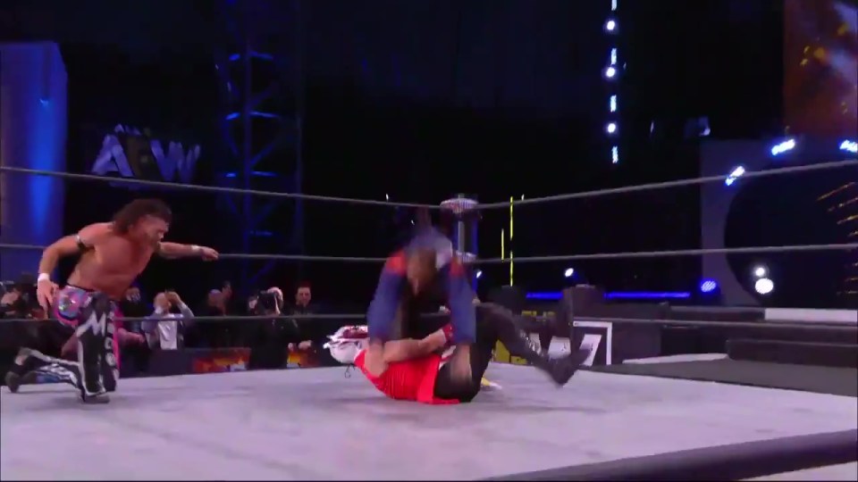 Snoop flattened the stricken wrestler before pinning him