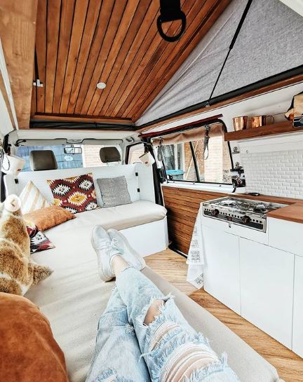 They have since kitted it out with "bohemian modern" interiors