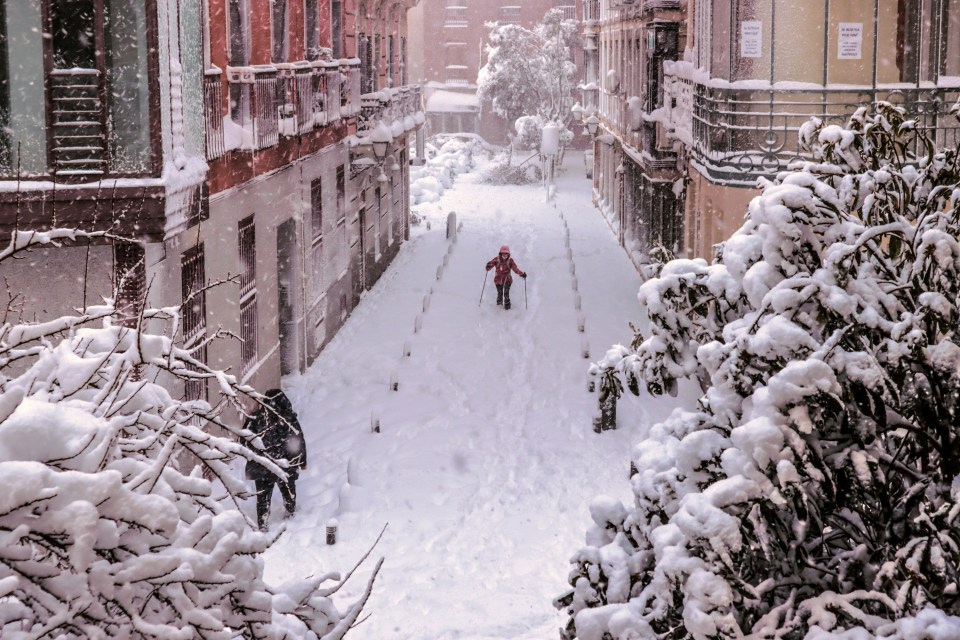 The freak snow storm hit the north of the country